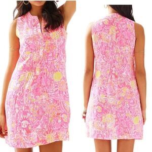 Lilly Pulitzer Sarasota Sleeveless Linen Tunic0 Dress Shift Keys Print XS